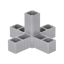 Plastová spojka - 5-nohý kus do profilu 20x20x1.5mm Plastová spojka - 5-nohý kus do profilu 20x20x1.5mm